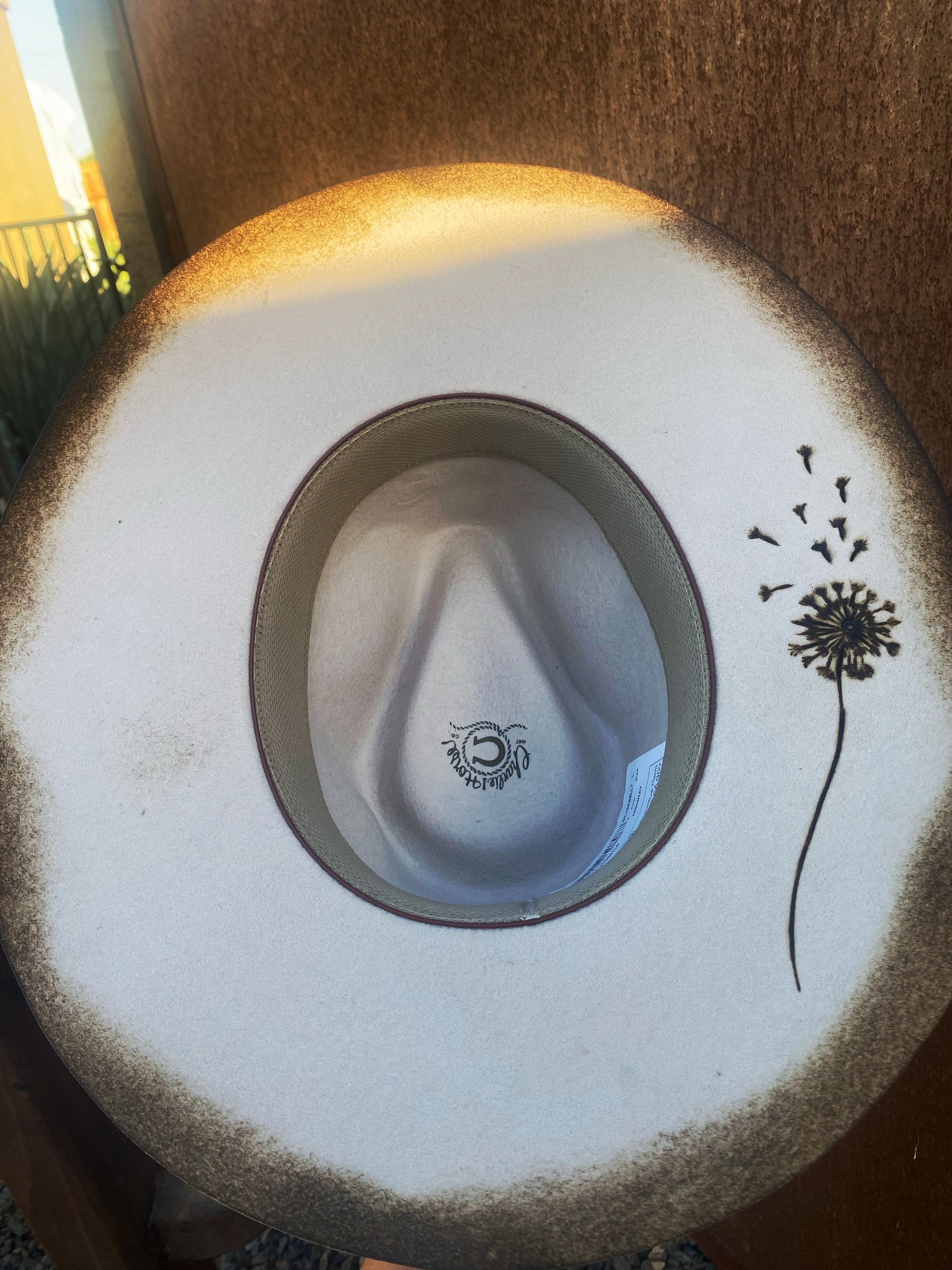 Burned Rancher Charlie 1 Horse Hat W/ Flowers - Etsy