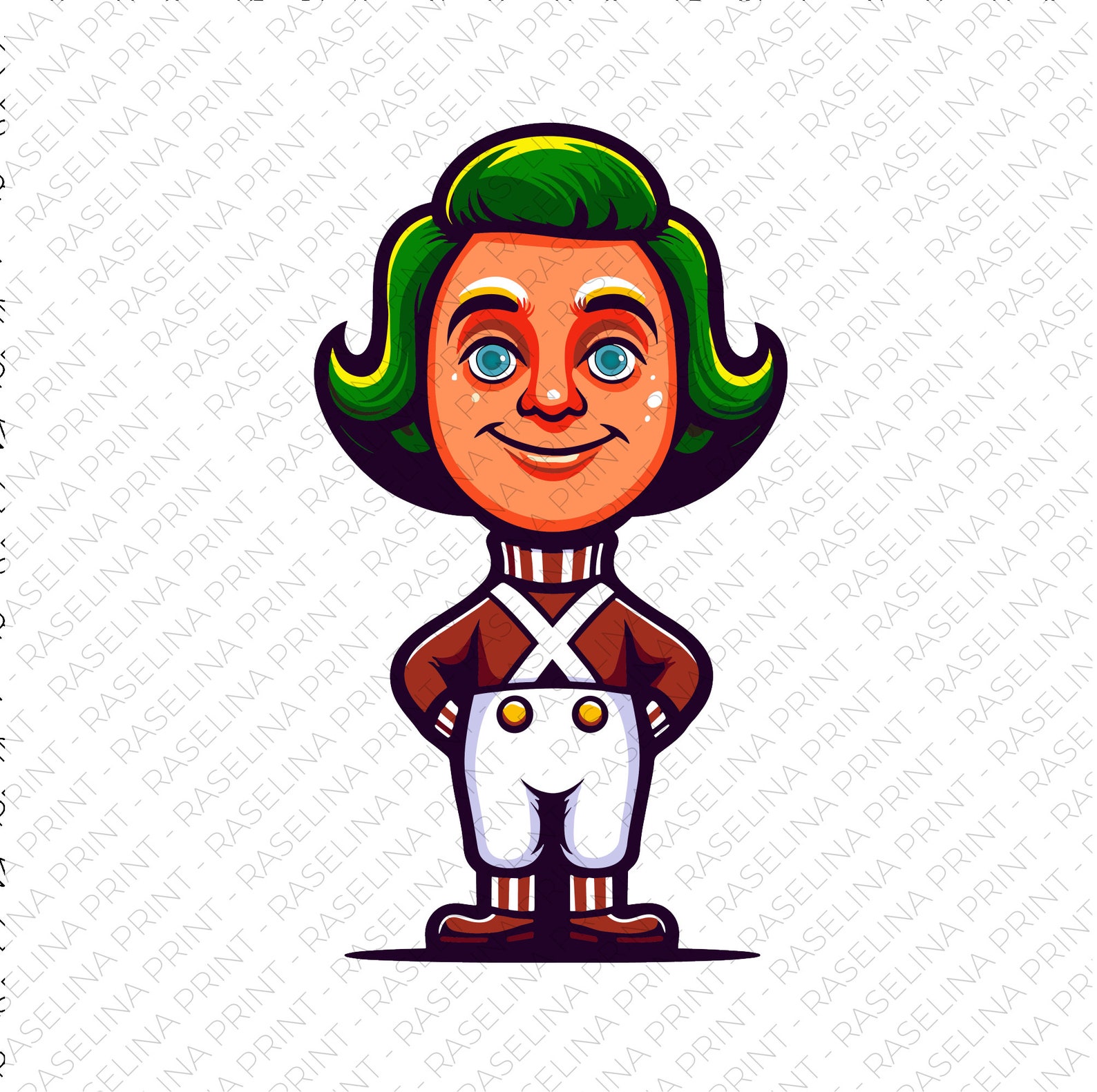 Oompa Loompa, Wonka Chocolate Clipart, SVG, PNG, Digital Product - Etsy