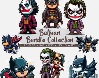 Carino Bat Hero, Bat Hero Bundle, Clown SVG / Download digitale / Clipart vettoriale per magliette, adesivi, tazze, altro