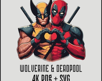 Wolverine en Deadpool Png Svg Clipart, transparante achtergrond