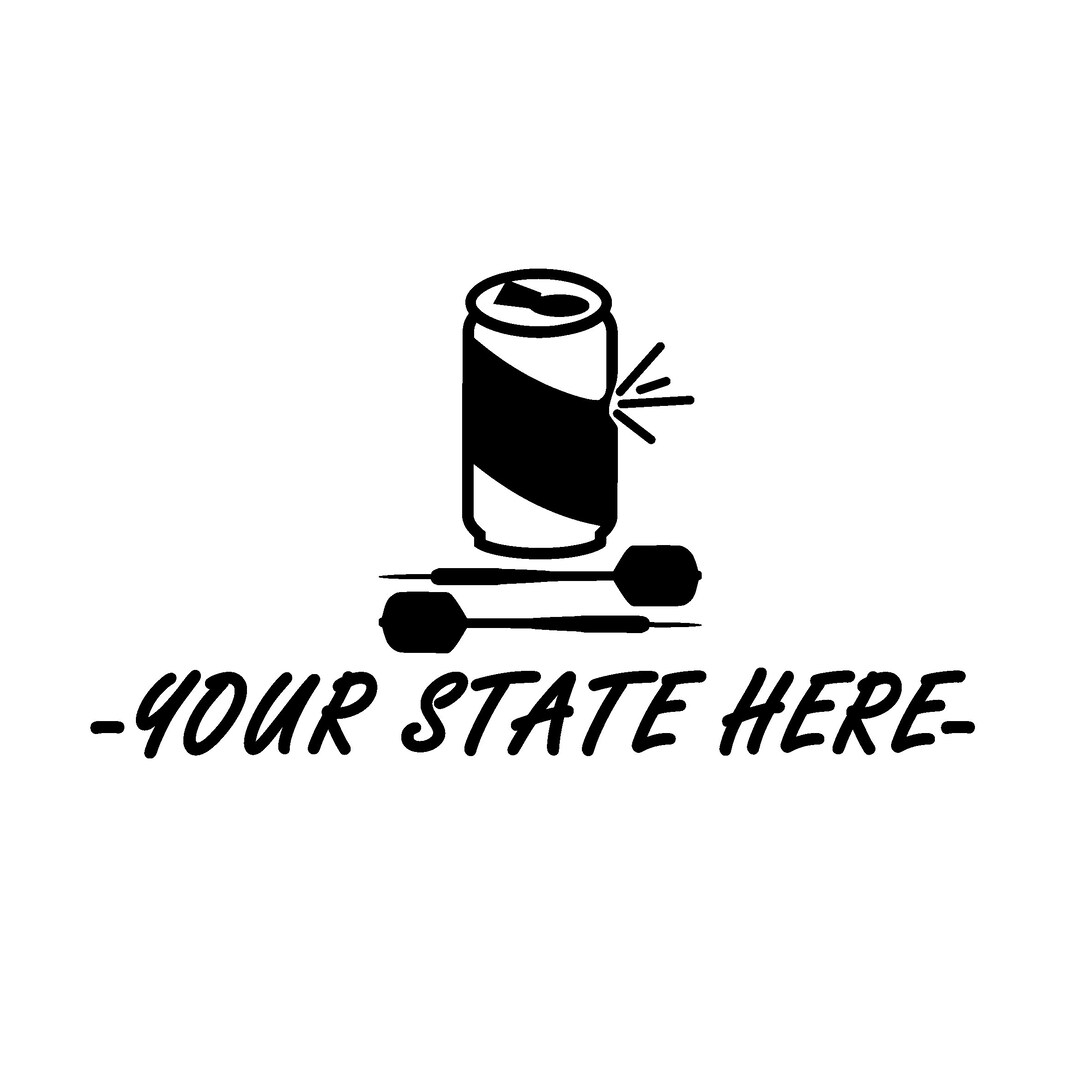Custom State Beer Darts Vinyl Decal Etsy