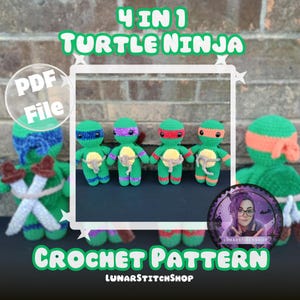 4 in 1 Turtle Ninja Pattern with Accessories!