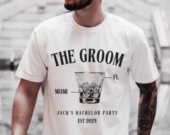 Bachelor Party Shirts, Custom Groomsman Shirt, Personalized Bachelor Shirts, Custom Bachelor Club Shirts, Custom Location Bachelor Party Tee