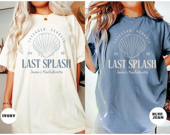 Last Splash Bachelorette Party Shirt, Custom Beach Bachelorette Shirt, Personalized Luxury Bach, Cruise Bachelorette Tee, Bridal Party Gifts