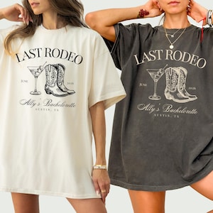 Bachelorette Party Shirts, Custom Bachelorette Shirts, Last Rodeo Western Bachelorette, Personalized Luxury Bachelorette, Bach Club Shirts image 1