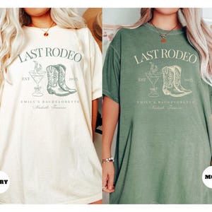 Last Rodeo Bachelorette Party Shirts, Custom Bachelorette Shirts, Western Bachelorette, Personalized Luxury Bachelorette, Bridal Party Gifts