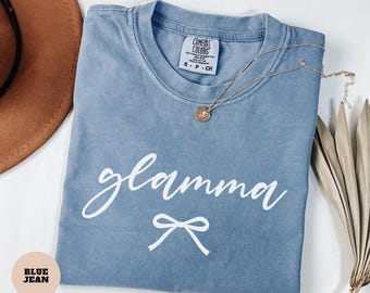 Comfort Colors® Glamma Shirt, Coquette Nonna Gift For New Grandma Mother's Day Gift for Nonnie, Gender Reveal Pregnancy Announcement Tee