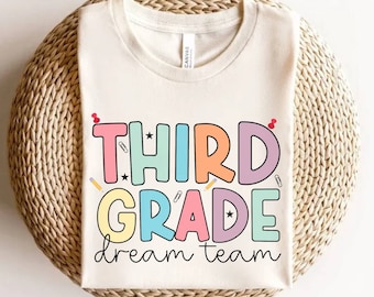 Third Grade Dream Team Shirt, Hello Third Grade Shirt, 3rd Grade Teacher Team Shirts, Retro Teacher Shirt, 3rd Grade Shirt, Back to School