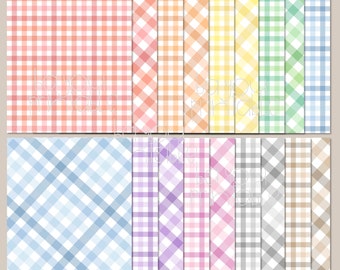 Plaid printable cookie backer, digital download, rainbow, rainbow plaid, plaid cookie backers, cookie packaging