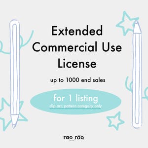Extended Commercial Licence | RaoRaoINK | 1 Per Listing (Up to 1,000 Units)