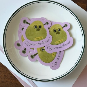 Ogrewhelmed Shrek Sticker