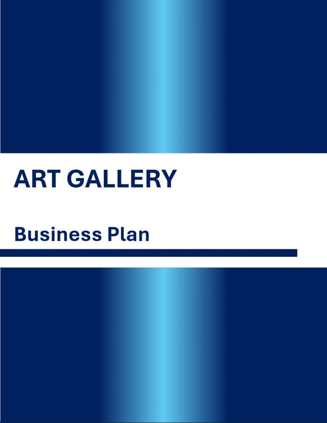 Modello di business plan per galleria d'arte Italia