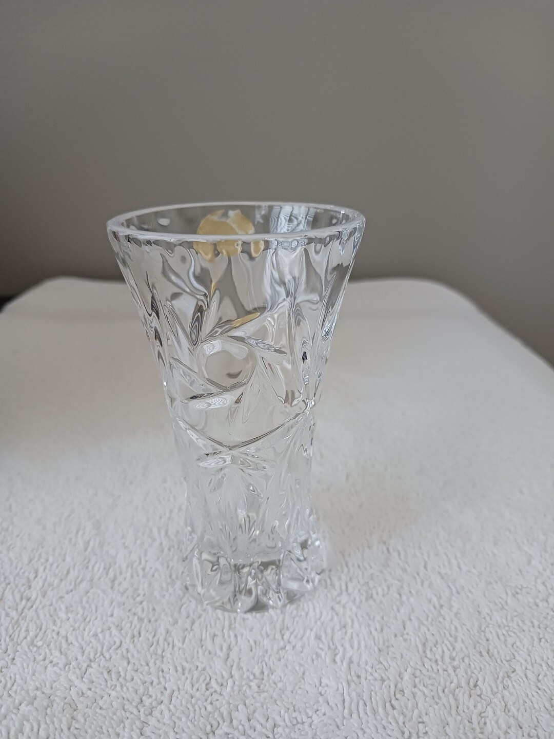 Lennox Crystal Glass Short Vase 4 Inches Tall and 2 Inches Etsy