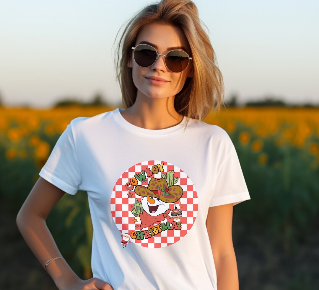 Cowboy Christmas Shirt Howdy Country Christmas Cowboy Etsy