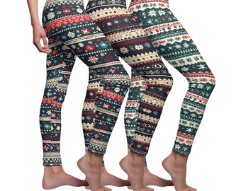 Christmas Leggings | Christmas Buttery Soft Leggings | Holiday Yoga Pants | Women's Leggings | Comfortable Fall Winter Clothing | Plus Size