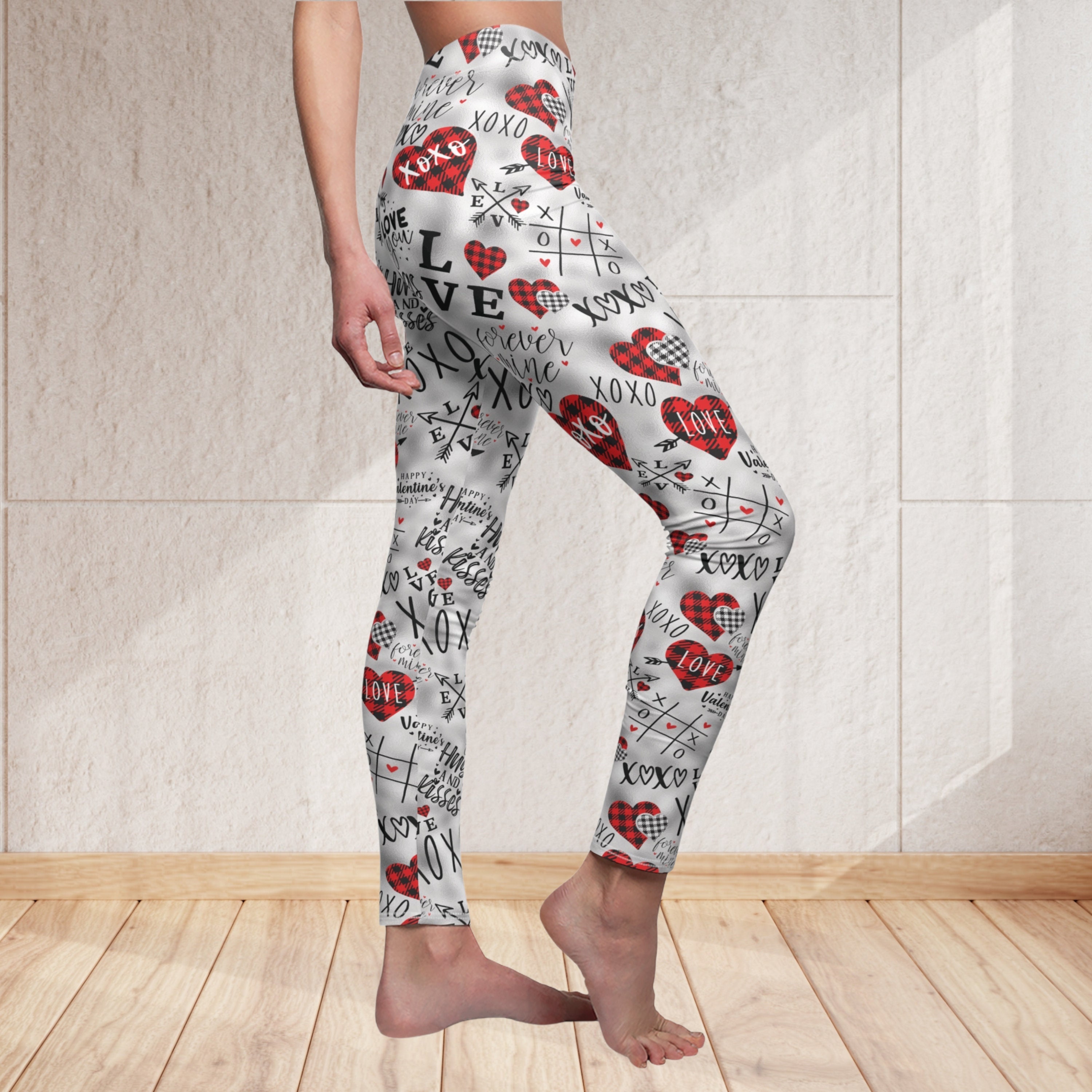 Womens Leggings Valentine Day Cute Print Casual Work Out