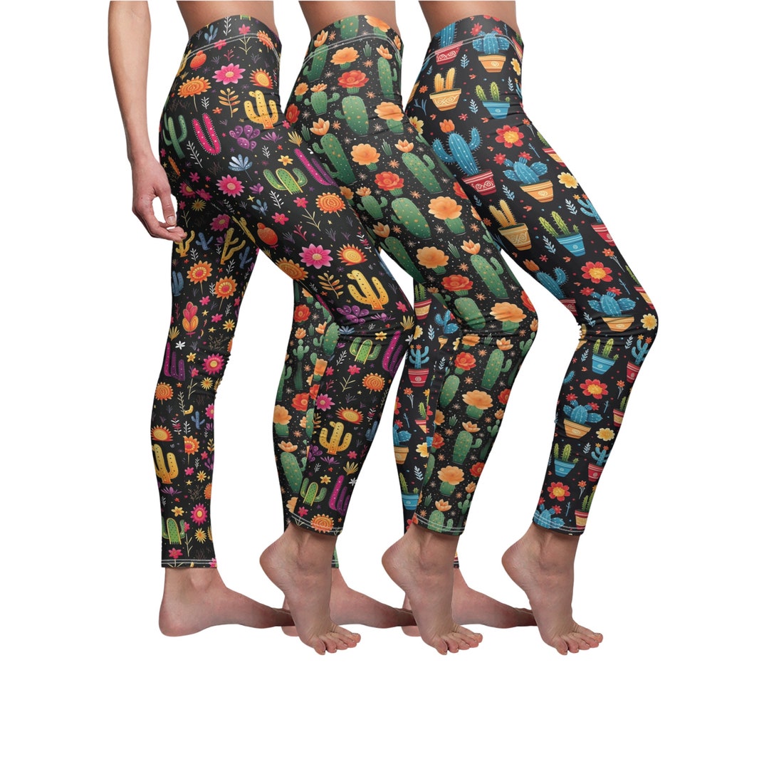 Cucumber Pickle Pattern Print Women Leggings