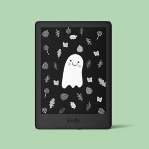 Fall Ghost - Herbstlaub, Halloween, Kindle Sperrbildschirm, Cottagecore Wallpaper, Booktok, Kindle Buchhülle, Kindle Custom, Paperwhite