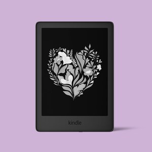 Flower Heart - Kindle Lock Screen, Cottagecore Wallpaper, Booktok, Kindle Book Cover, Kindle Custom, Paperwhite