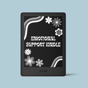 Emotional Support Kindle - Kindle Lock Screen, Bookish Quote, Booktok, Kindle Book Cover, Kindle Wallpaper, Kindle Paperwhite