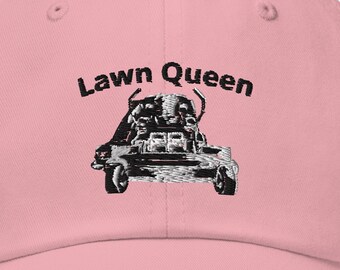 Lawn Queen Dad Hat: Funny Cotton Twill Mowing Hat