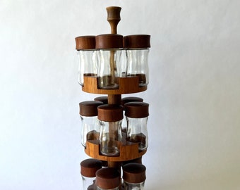 Vintage Digsmed Danish Teak Revolving Spice Rack