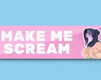 Hazme gritar divertido parachoques de Halloween