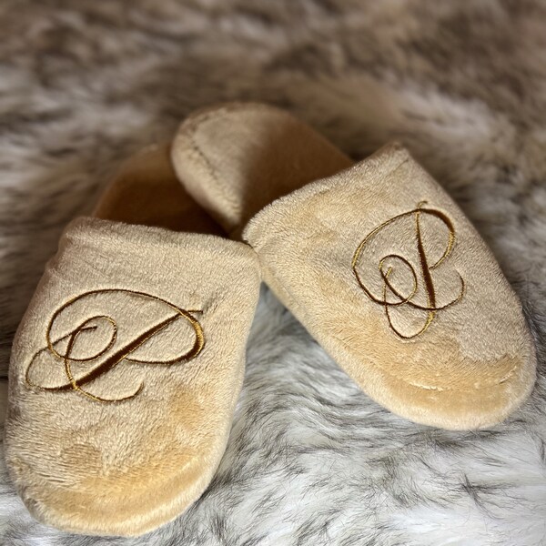 personalized embroidered slippers