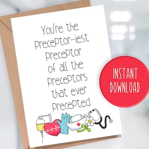 Carte de précepteur - carte de remerciement du précepteur - carte de remerciement du précepteur - carte de précepteur infirmière - carte de remerciement du précepteur