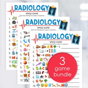 Radiology Emoji Game | Rad Tech Game | Radiology Game | Rad Tech Activity | Radiology Activity | Rad Tech Icebreaker | Digital Download