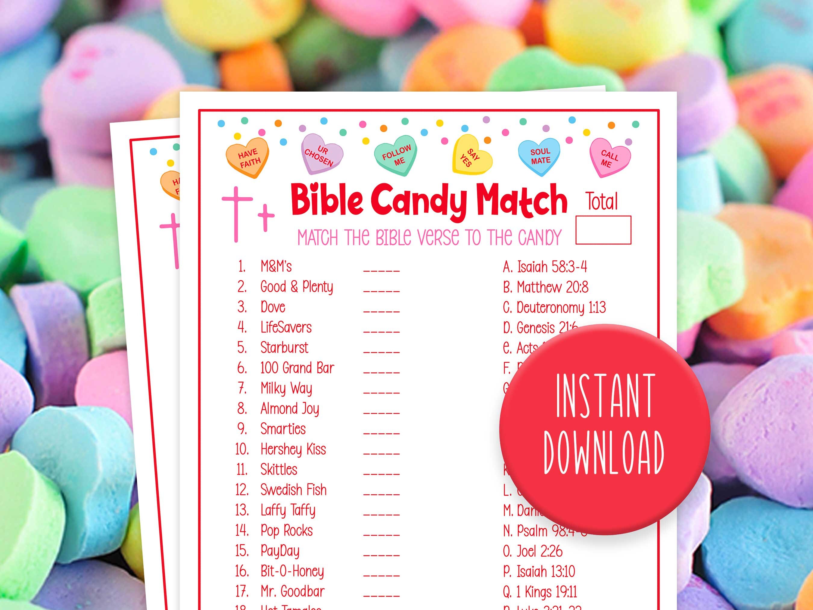 Bible Match Game Bible Candy Match Game Match the Bible Verse Biblical Bible Match Game Bible Candy Match Game Match the Bible Verse Biblical