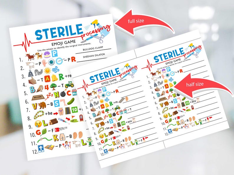 Spd Instruments Printable SPD Surgical Instruments Emoji Game | Sterile Processor Game | Sterile ...