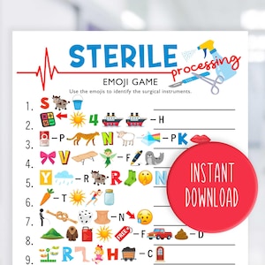 SPD Surgical Instruments Emoji Game | Sterile Processor Game | Sterile Processing Game | Sterile Processing Week Activity |  SPD Game