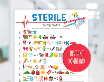 SPD Surgical Instruments Emoji Game | Sterile Processor Game | Sterile Processing Game | Sterile Processing Week Activity |  SPD Game