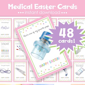 Carte de Pâques infirmière - carte de Pâques pour infirmière - carte de Pâques médicale - carte de Pâques infirmière drôle - carte de Pâques imprimable pour les infirmières