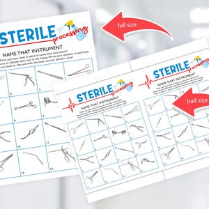 Spd Instruments Printable Surgical Instrument Game | SPD Game | Sterile Processor Game | Sterile ...