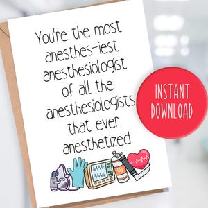 Cartão de Anestesiologista - Cartão de Apreciação de Anestesiologista - Cartão de Agradecimento de Anestesiologista - Cartão de Graduação de Anestesiologista