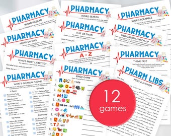 Hospital Pharmacy Game Bundle | Pharmacy Game | Pharmacy Tech Game | Pharmacy Student Game | Pharmacy Word Game | Pharmacy Word Puzzle