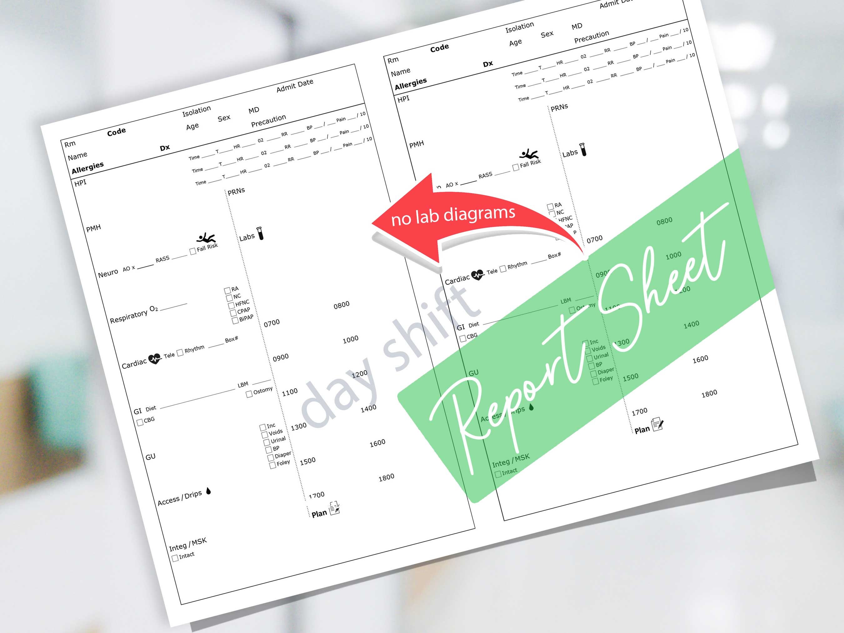 2 Patient Report Sheet - Nurse Brain Sheet - ICU Report Sheet - Med ...