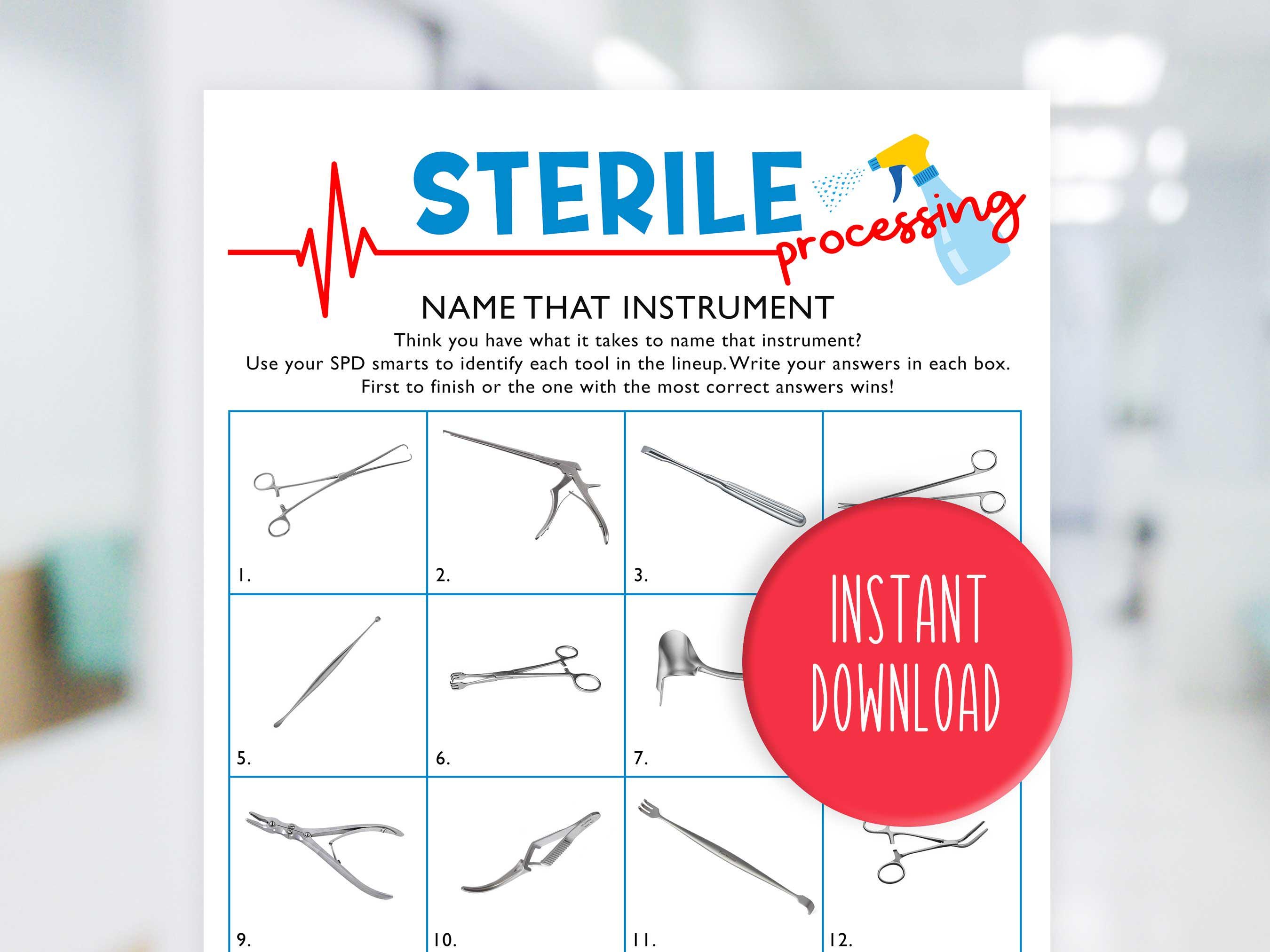 Surgical Instrument Game | SPD Game | Sterile Processor Game | Sterile Processing Game | Sterile Processing Week Activity | Digital Download