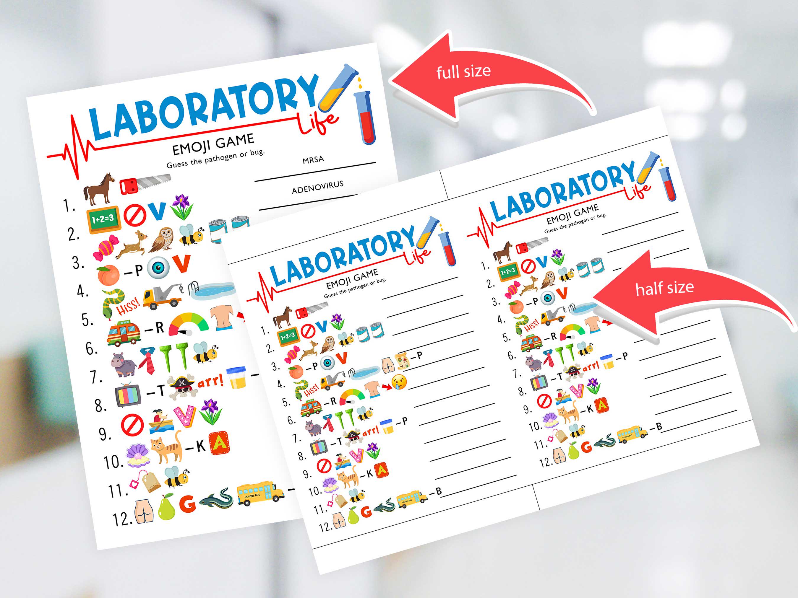 Lab Pathology Emoji Game | Lab Game | Laboratory Game | Lab Week ...