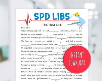 SPD Libs Game | Sterile Processor Game | Sterile Processing Game | Sterile Processing Week Activity | SPD Game Activity | SPD Appreciation