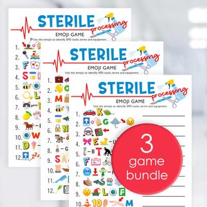 SPD Tools Emoji Game | Sterile Processor Emoji Game | Sterile Processing Game | Sterile Processor Game |  SPD Game | Digital Download
