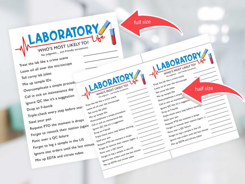 Who's Most Likely To? Lab Game | Lab Week | Lab Appreciation | Fun ...