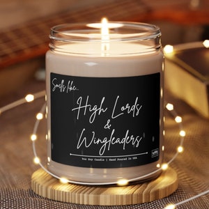 Smells Like High Lords And Wingleaders Candle Romantasy Bookish Soy Scented Wax Cute Dragon Rider Bookshelf Decor Bookworm Book Bestie Gifts