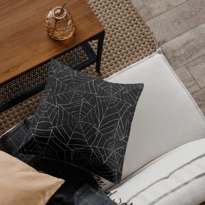 Spiderweb Halloween Pillow, Halloween Throw Pillow, Cute Halloween Pillow, Halloween Pillow, Seasonal Throw Pillows, Throw Pillows, Spiders