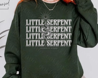 Little Serpent Sweatshirt - Crowns of Nyaxia Crewneck - Officially Licensed Carissa Broadbent Merch - Book Merch - Nightborn Oraya Sweater