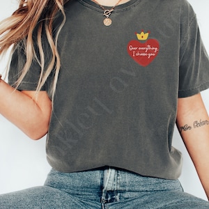Por encima de todo, te elijo a ti, sin corazón, de Marissa Meyer Camiseta de colores cómodos Camiseta con cita Sin corazón Merchandising de Marissa Meyer Regalos para lectores
