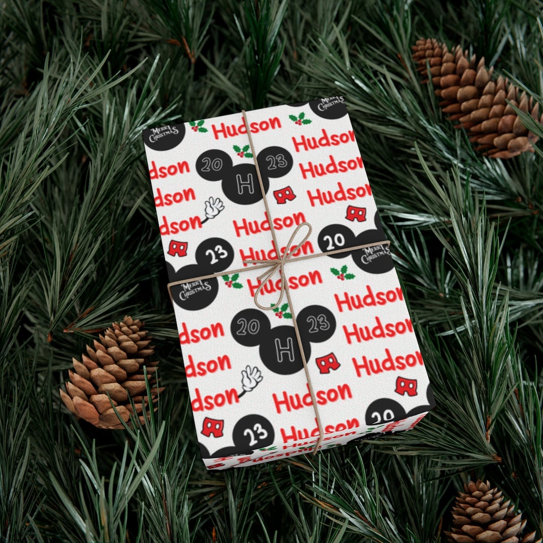 Mickey Wrapping Paper Mickey Christmas Custom Wrapping Etsy