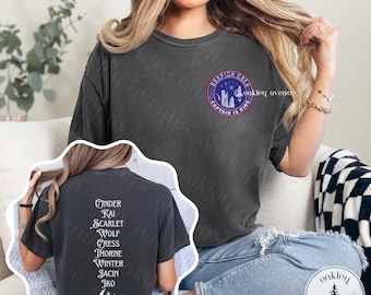 Rampion Crew The Lunar Chronicles by Marissa Meyer Comfort Colors Tee Cinder Scarlet Cress Winter Shirt Marissa Meyer Merch Bookish Gifts